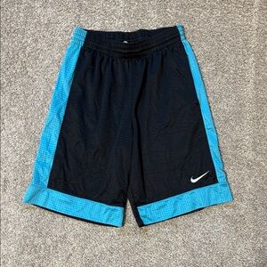 Nike Black Shorts with Blue Trim
